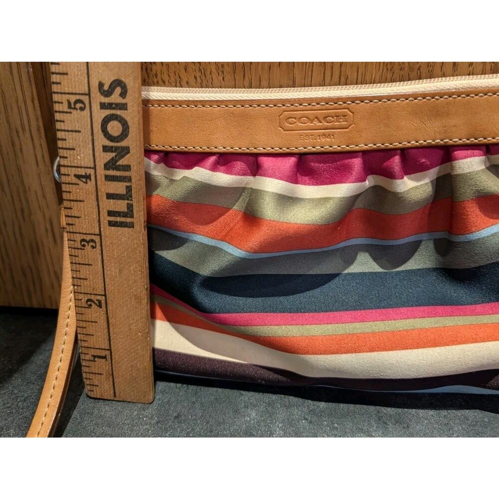 Coach Legacy Satin Leather Stripe Wristlet Wallet - Picture 6 of 6
